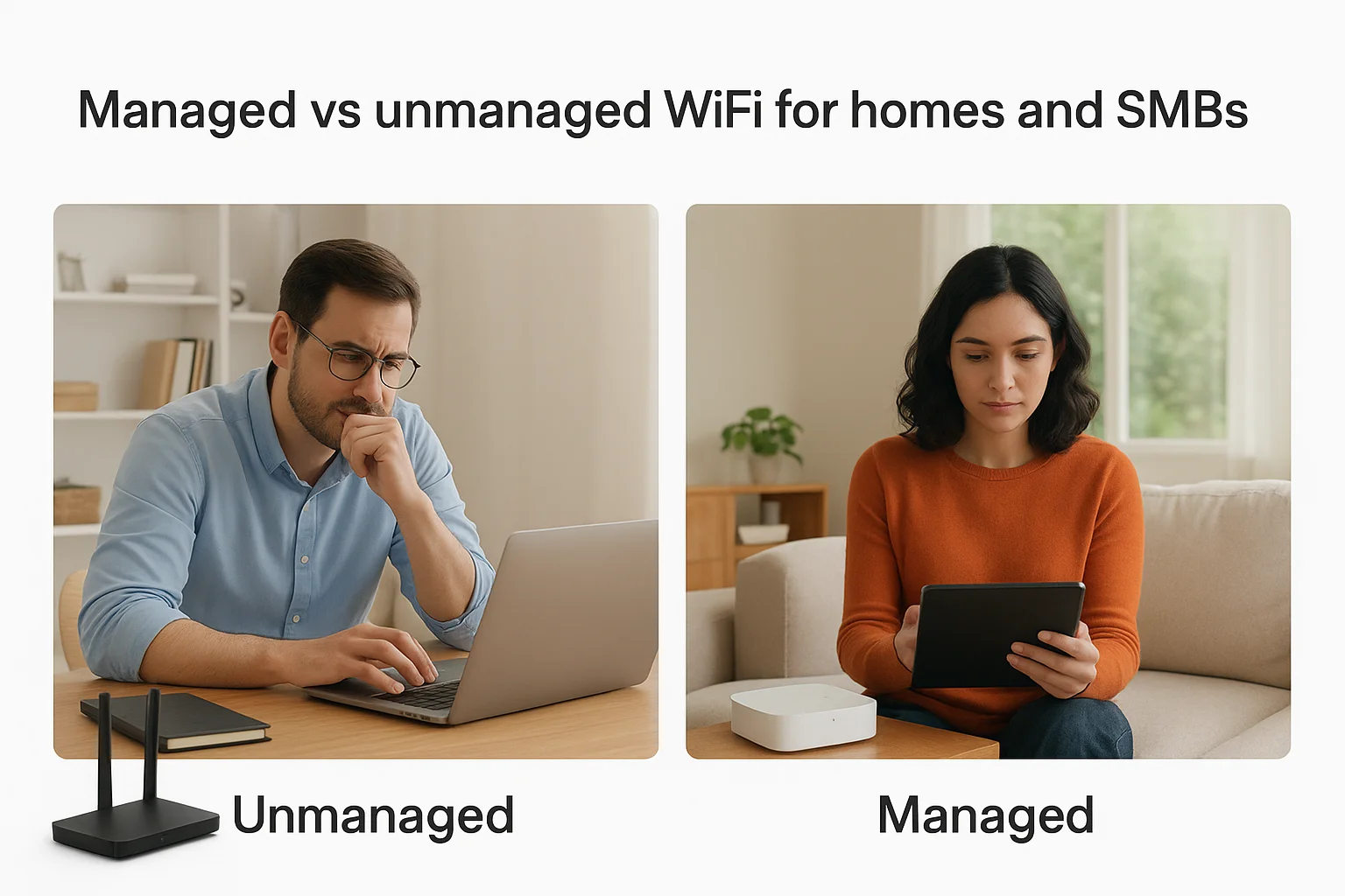 Managed vs unmanaged WiFi for homes and SMBs